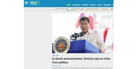 Philippine President duterte made a sudden statement: give up the next election and withdraw from po